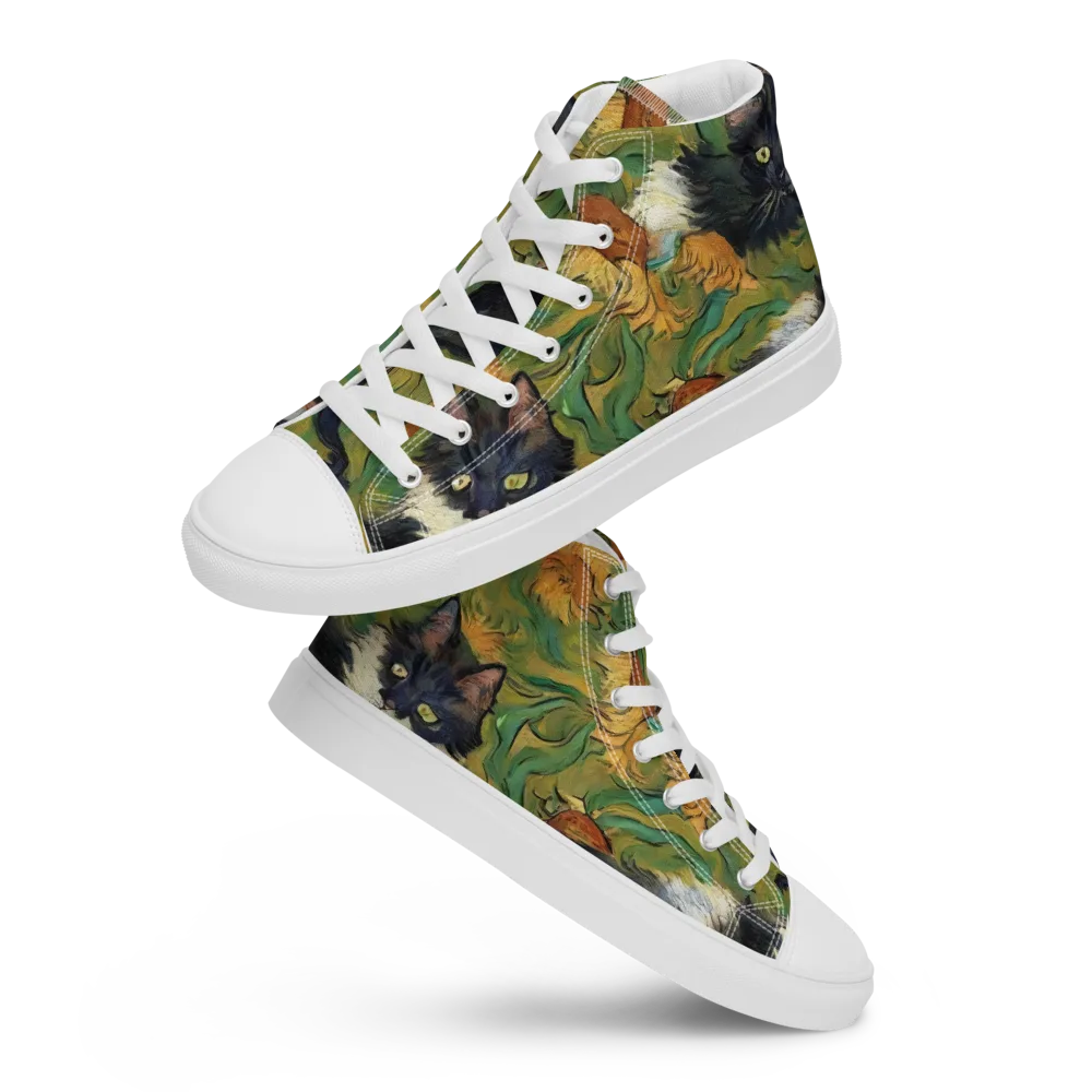 Marigold Catwalk on Women's High Top Canvas Shoes — Front