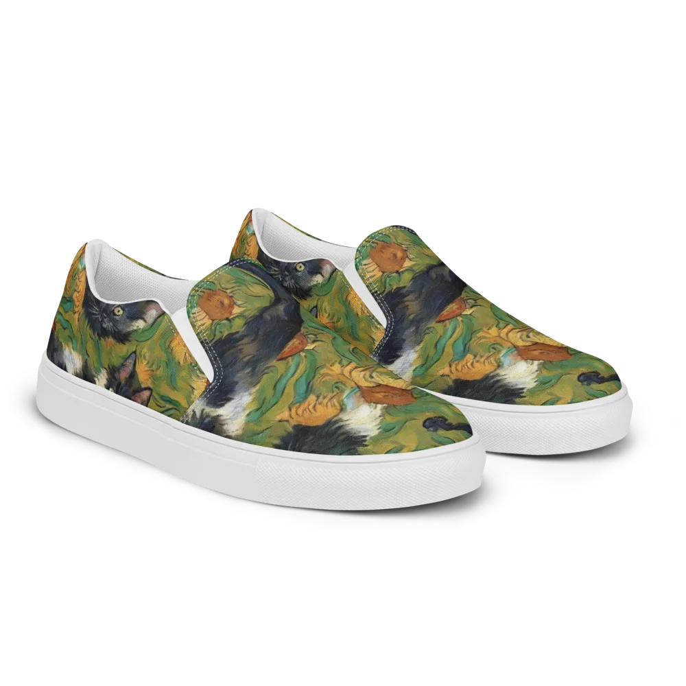 Marigold Catwalk on Men's Slip-On Canvas Shoes — Right Front