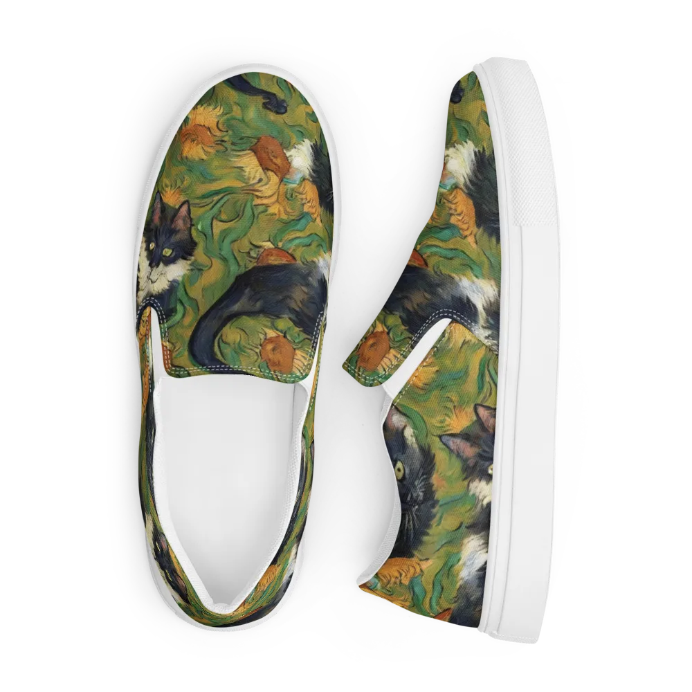 Marigold Catwalk on Men's Slip-On Canvas Shoes — Front