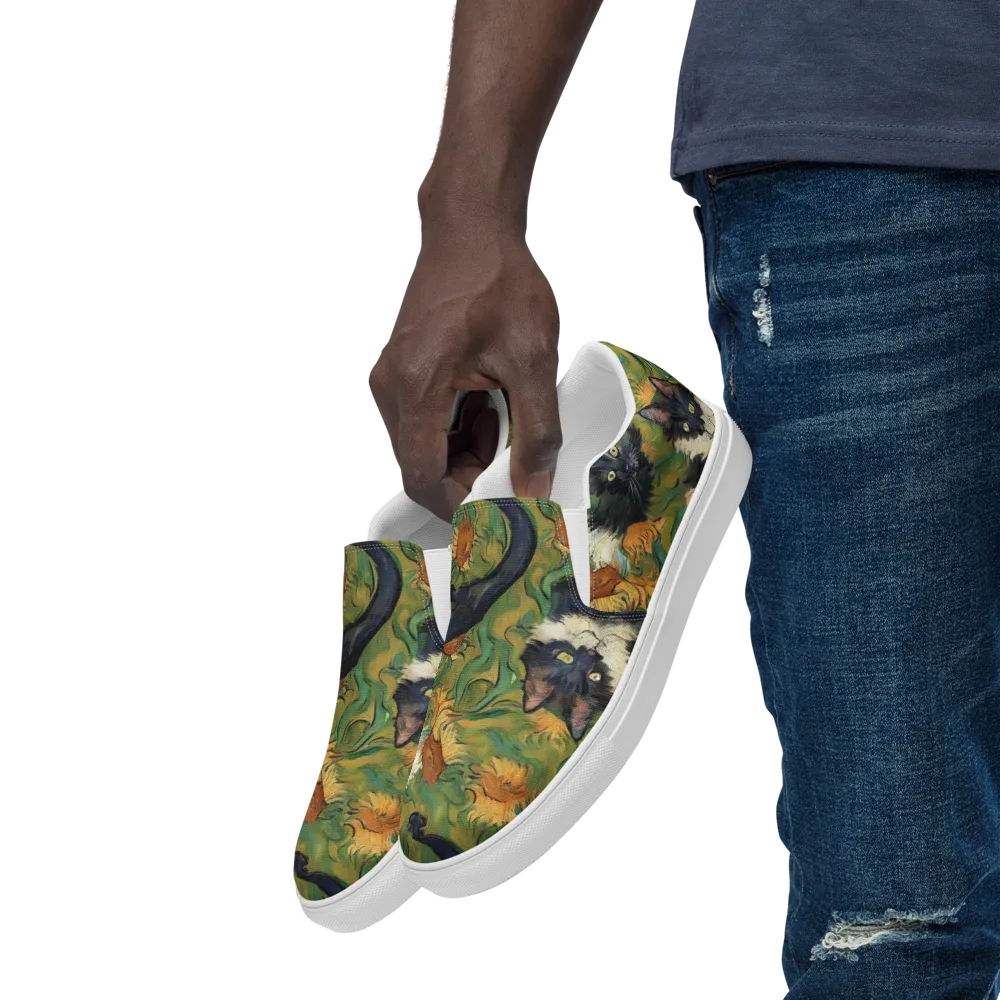 Marigold Catwalk on Men's Slip-On Canvas Shoes — Left Front