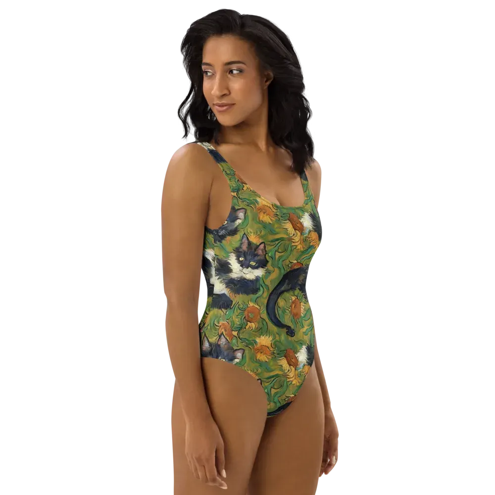 Marigold Catwalk on One-Piece Swimsuit — Right