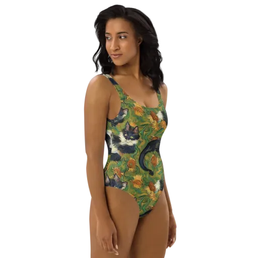 Marigold Catwalk on a One-Piece Swimsuit