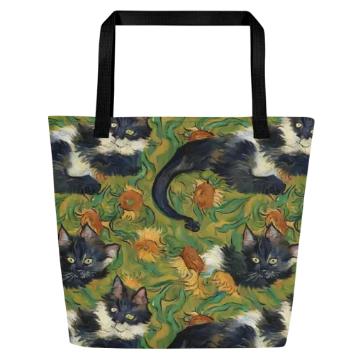 Marigold Catwalk on a Large Tote Bag W/ Pocket