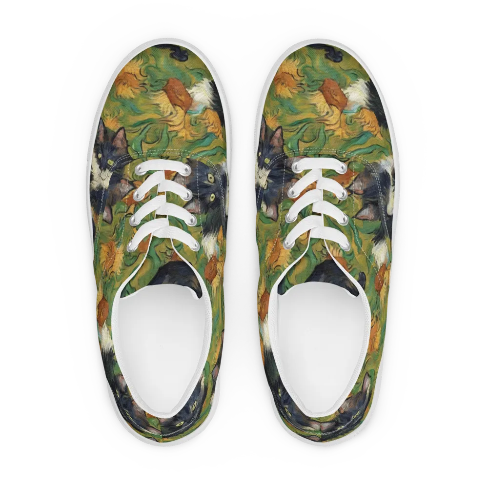 Marigold Catwalk on Men's Lace-Up Canvas Shoes — Front