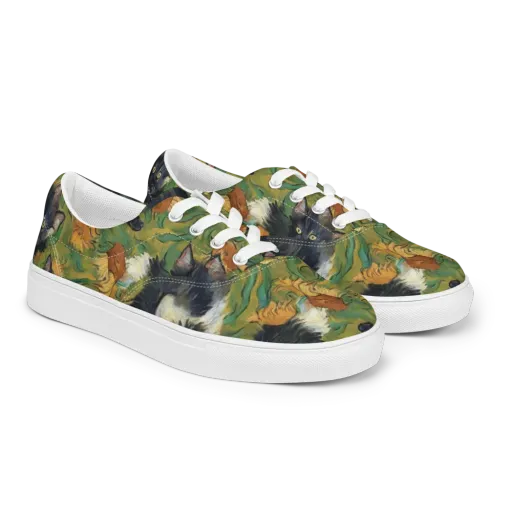 Marigold Catwalk on a Men's Lace-Up Canvas Shoes
