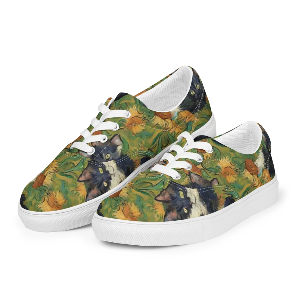 Marigold Catwalk on Men's Lace-Up Canvas Shoes — Left Front