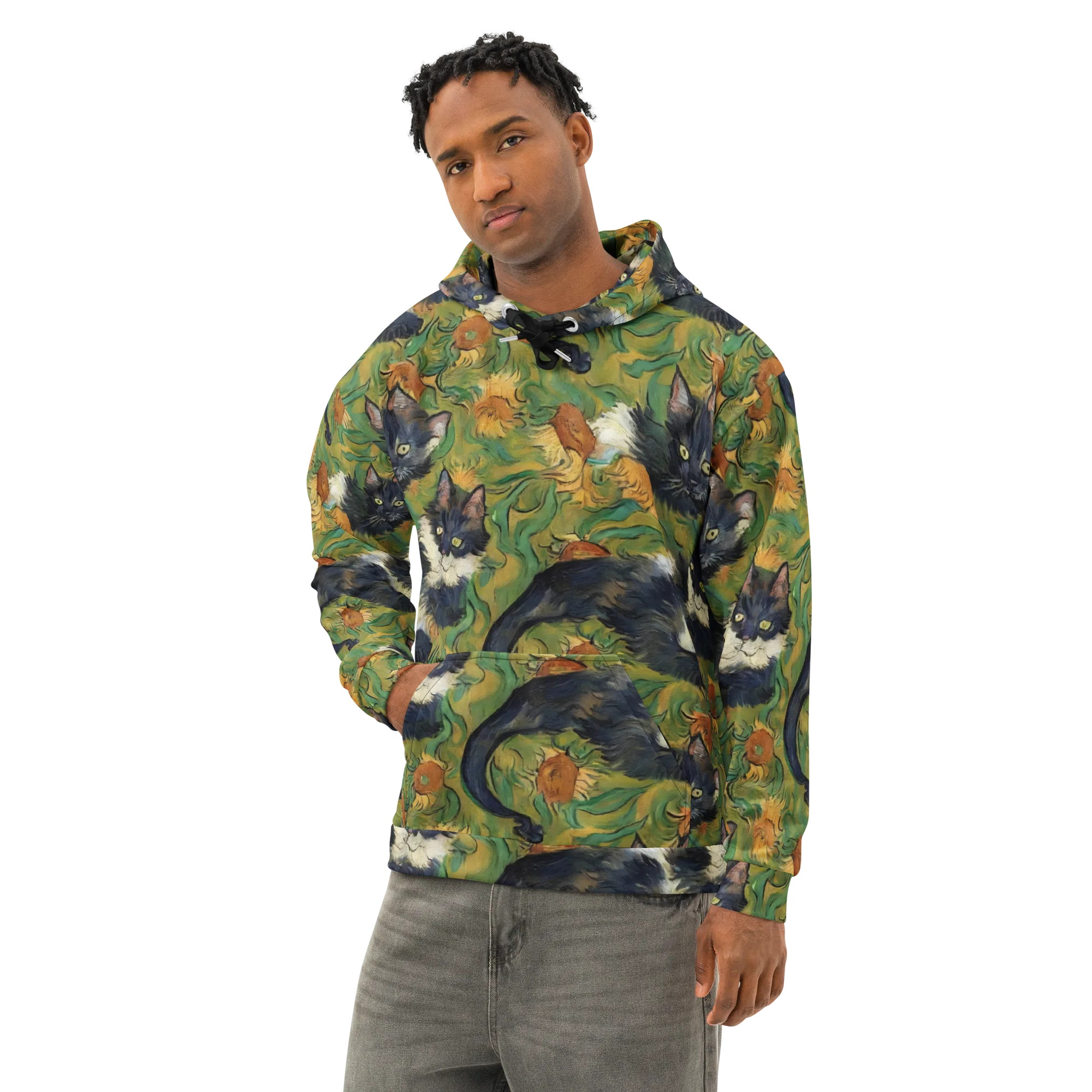 Marigold Catwalk on Cotton Hoodie — Left Front