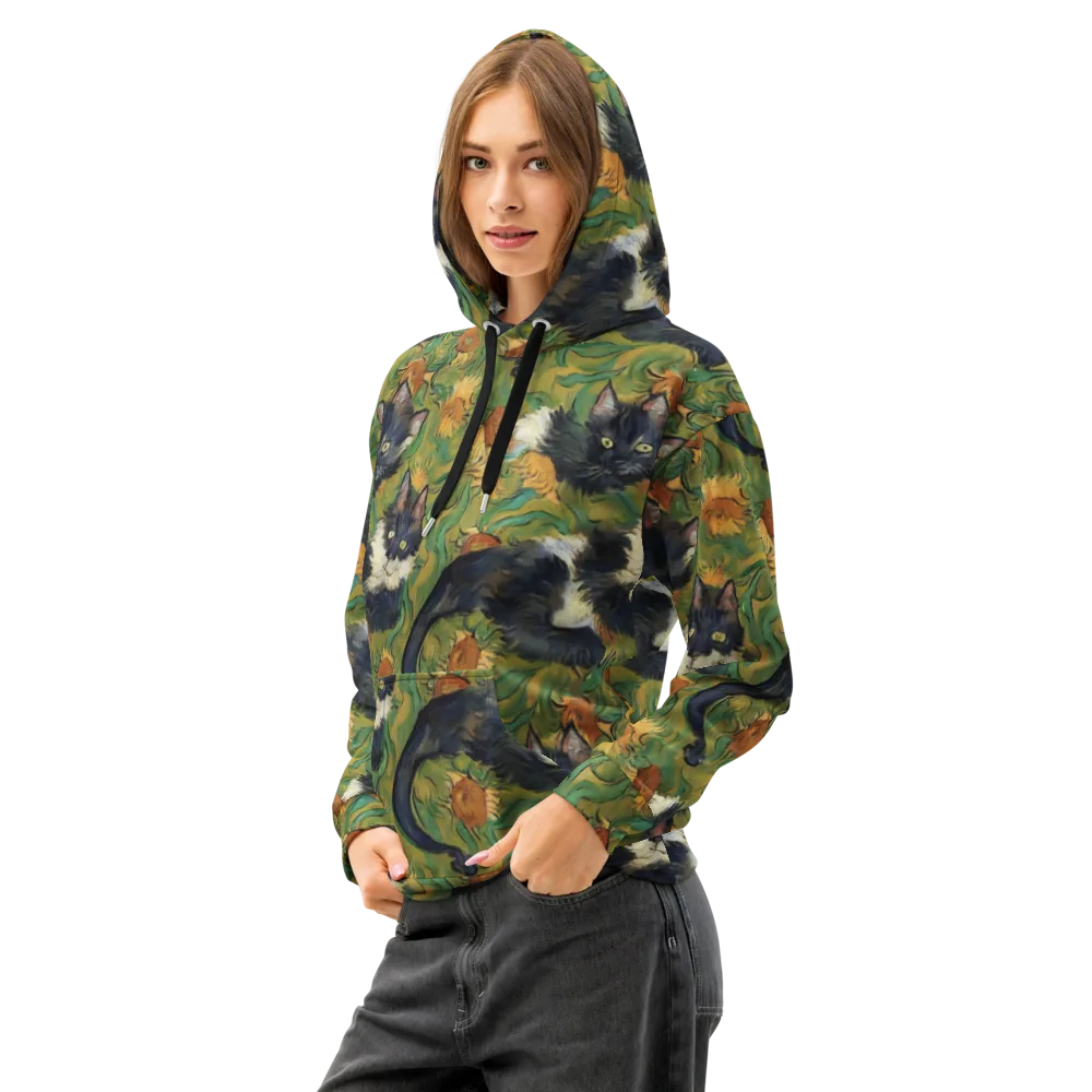 Marigold Catwalk on Cotton Hoodie — Left Front