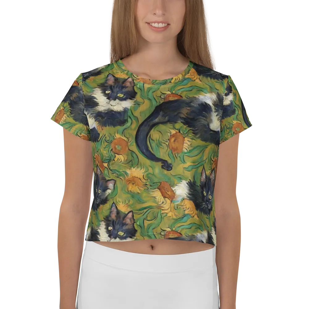 Marigold Catwalk on Crop Tee — Front