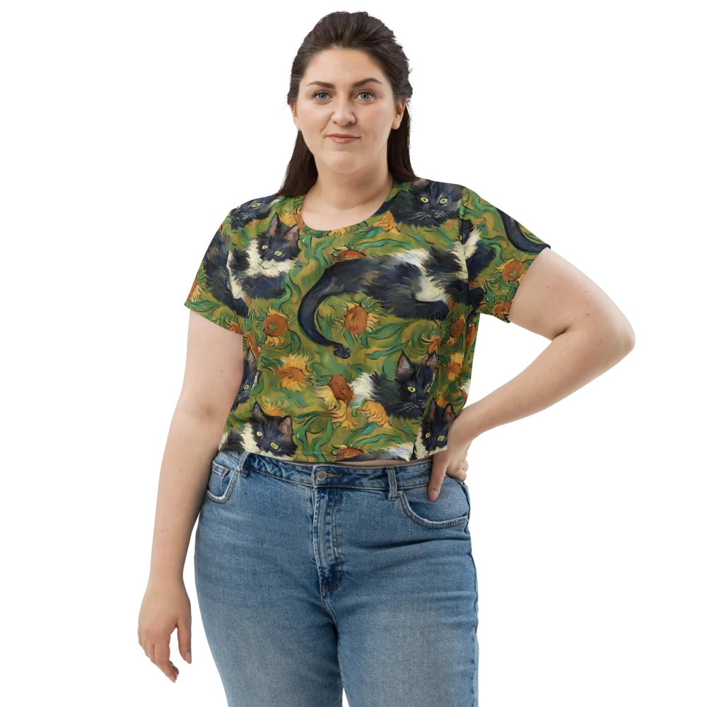 Marigold Catwalk on Crop Tee — Front