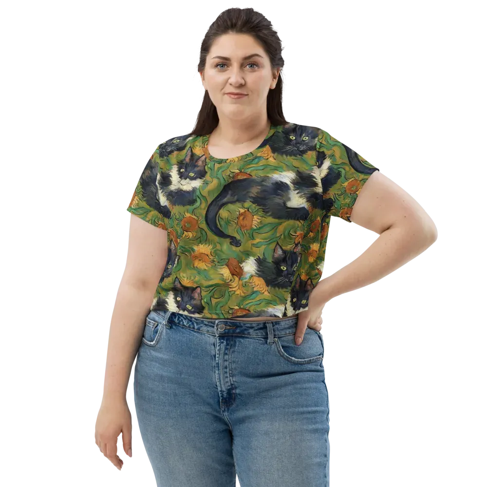 Marigold Catwalk on Crop Tee — Front