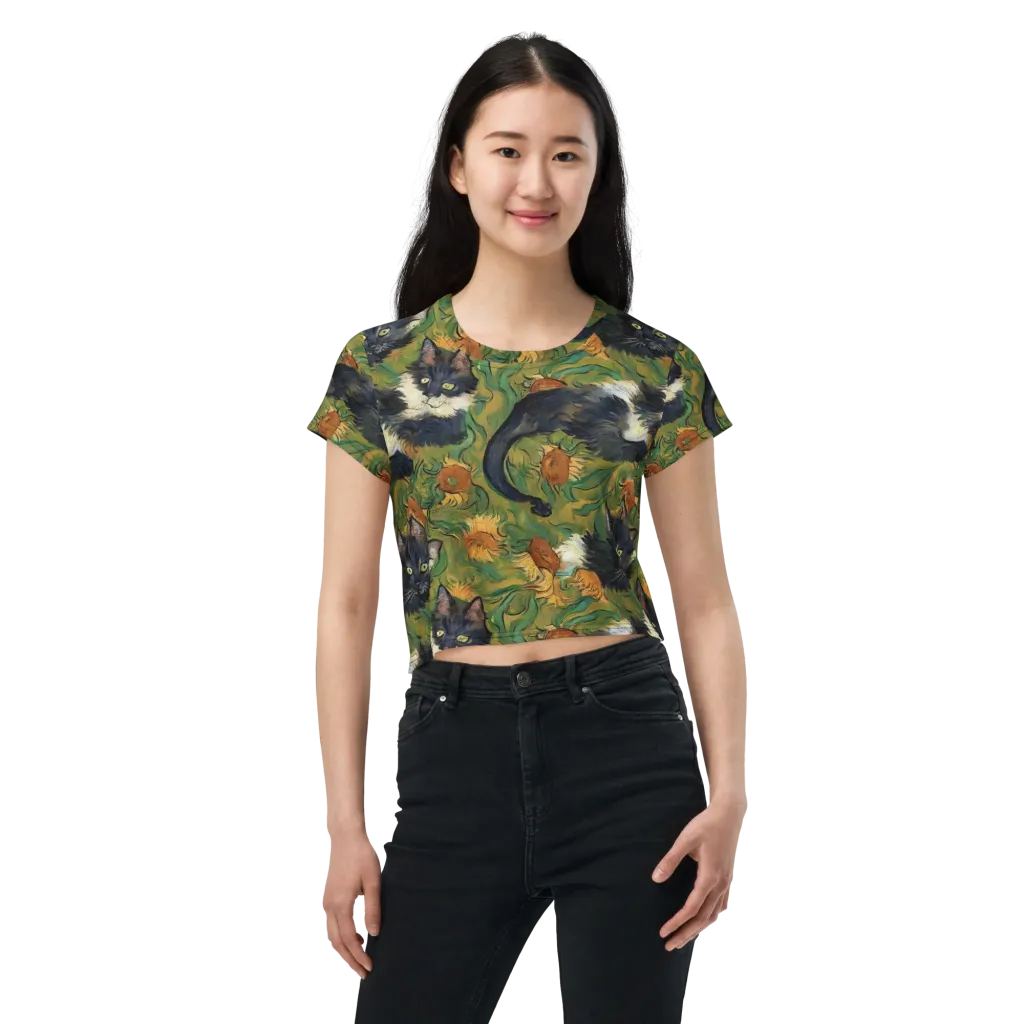 Marigold Catwalk on Crop Tee — Front