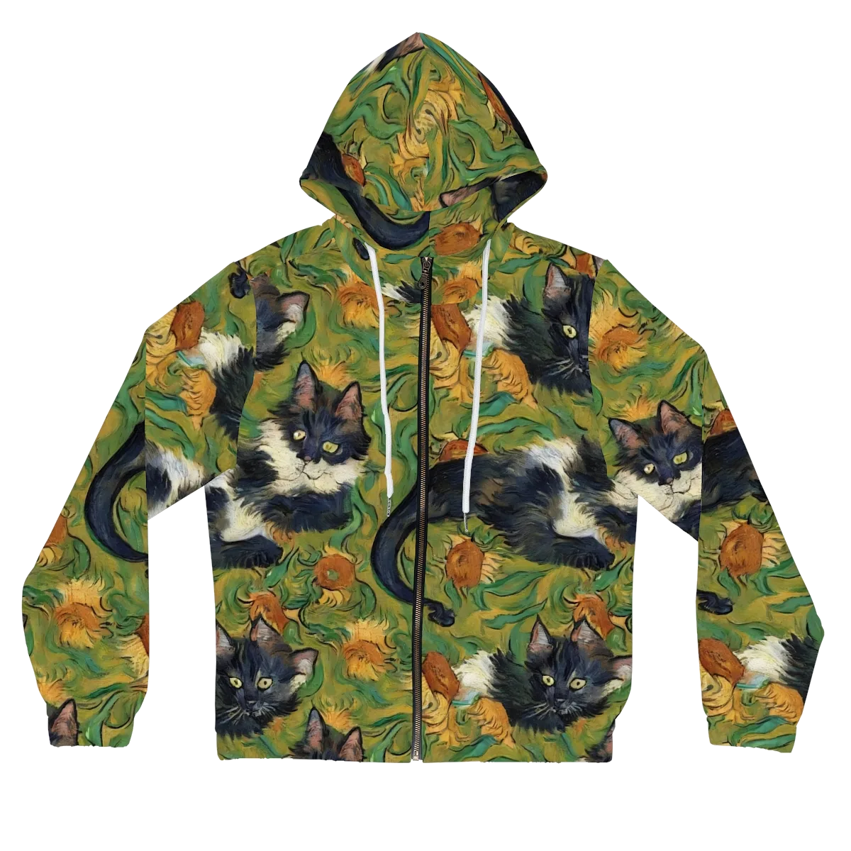 Marigold Catwalk on Women's Full-Zip Hoodie — Front