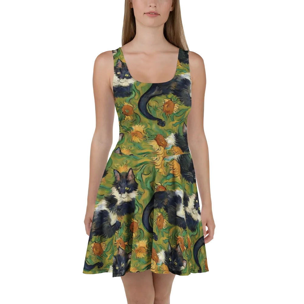 Marigold Catwalk on Skater Dress — Front