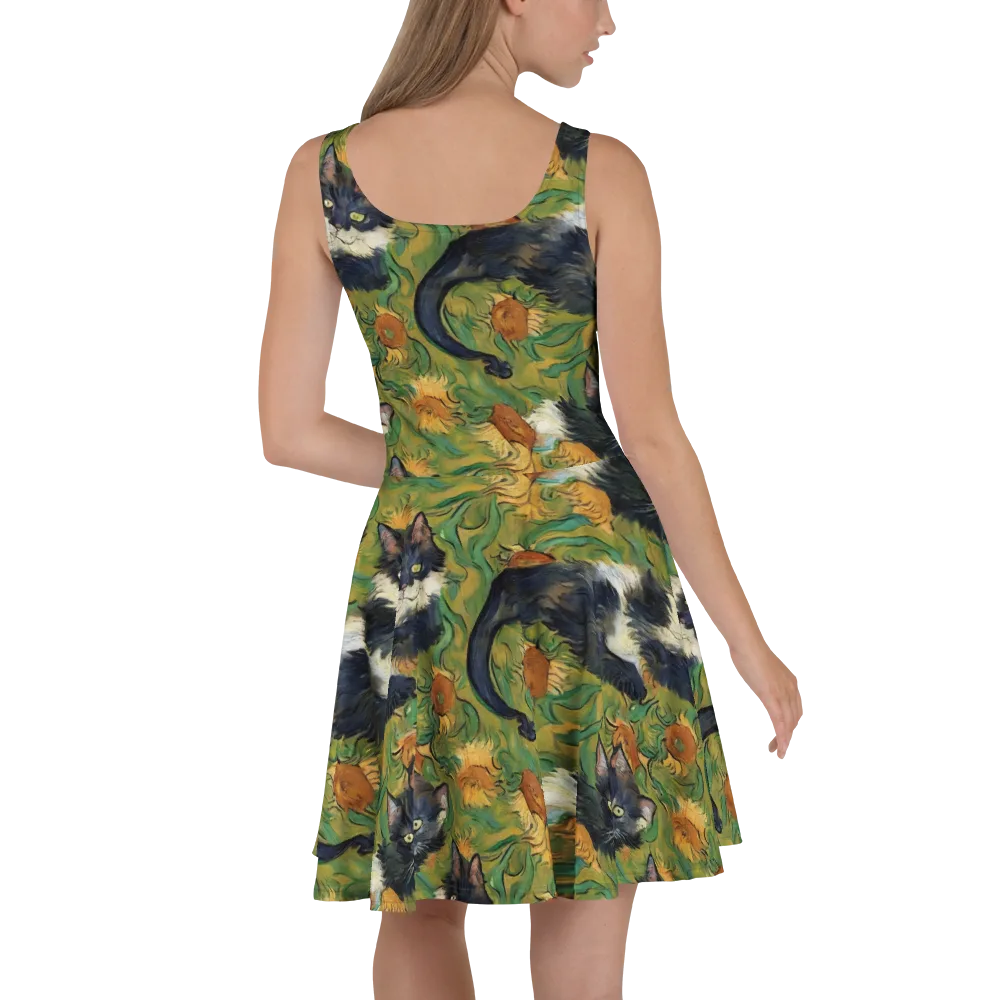 Marigold Catwalk on Skater Dress — Back
