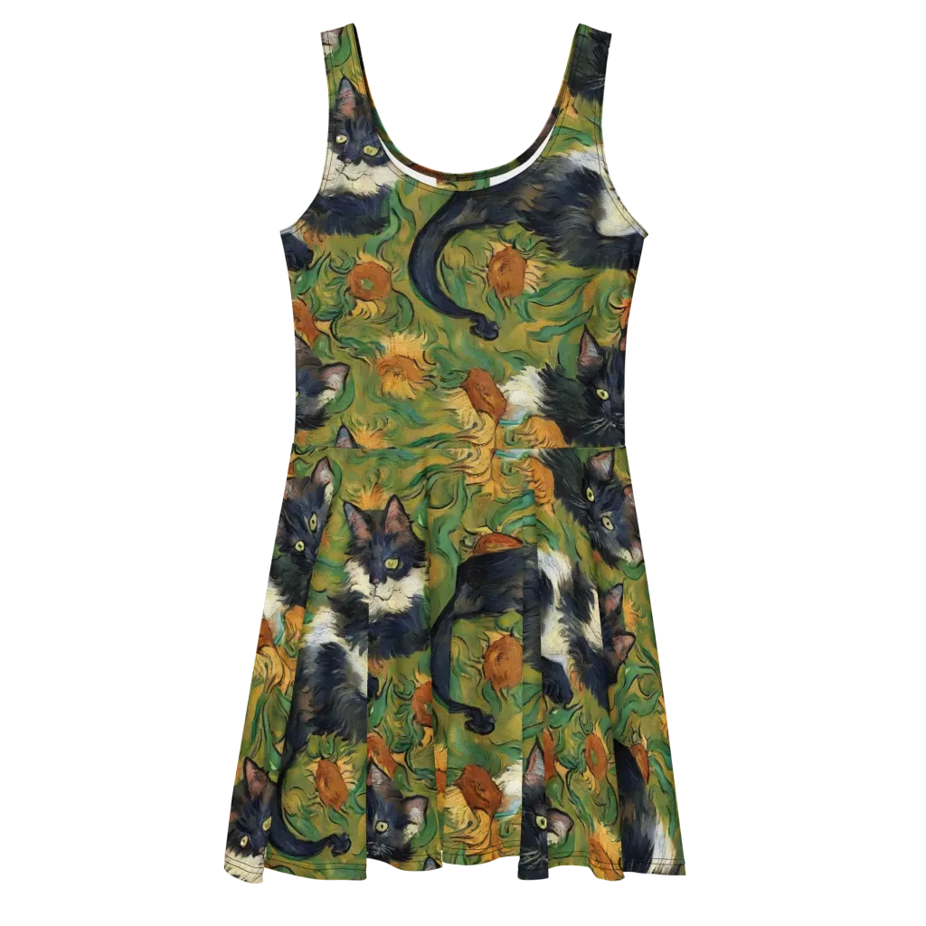 Marigold Catwalk on Skater Dress — Front