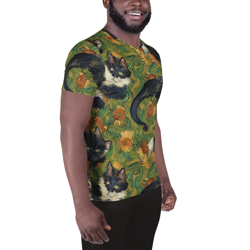 Marigold Catwalk on Men's Athletic T-Shirt — Right