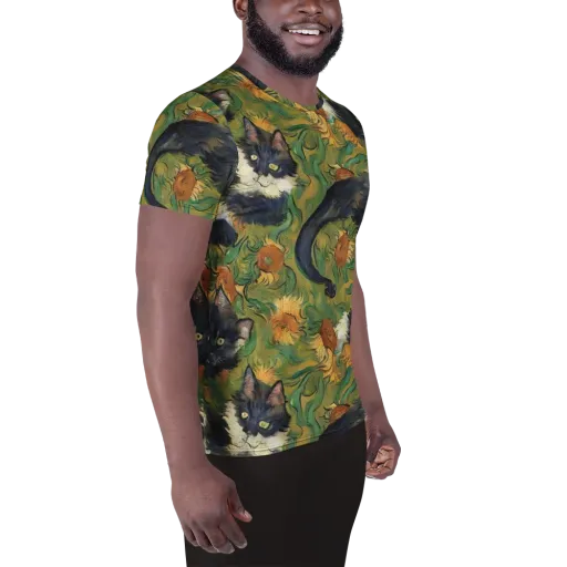 Marigold Catwalk on a Men's Athletic T-Shirt