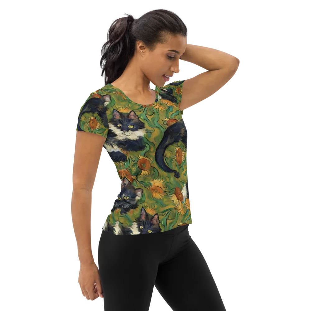 Marigold Catwalk on Women's Athletic T-Shirt — Right