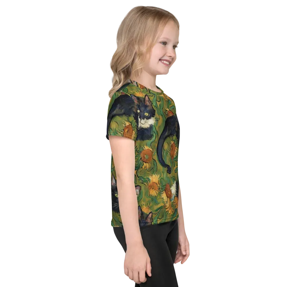 Marigold Catwalk on Kids Crew Neck T-Shirt — Right