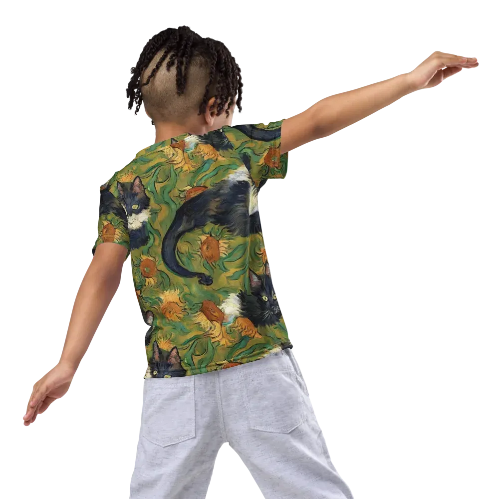 Marigold Catwalk on Kids Crew Neck T-Shirt — Back