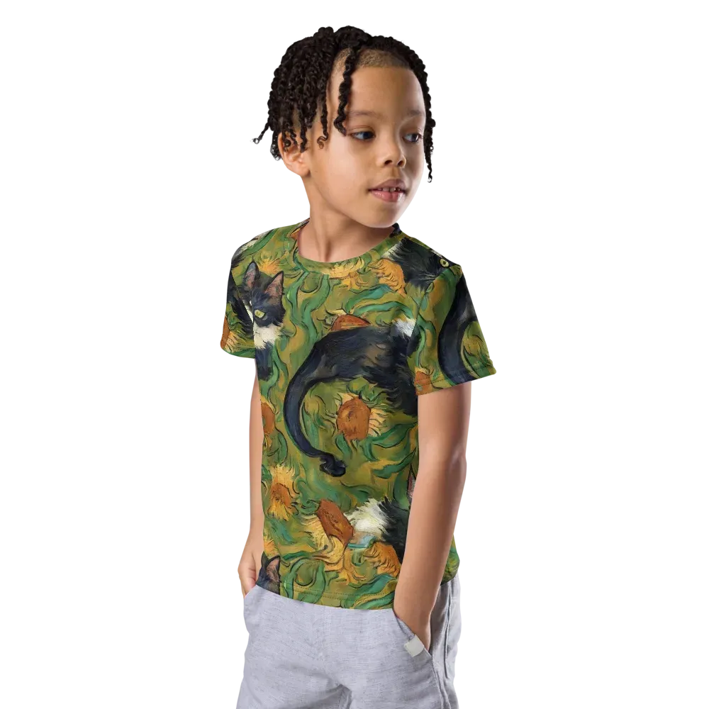 Marigold Catwalk on Kids Crew Neck T-Shirt — Left Front