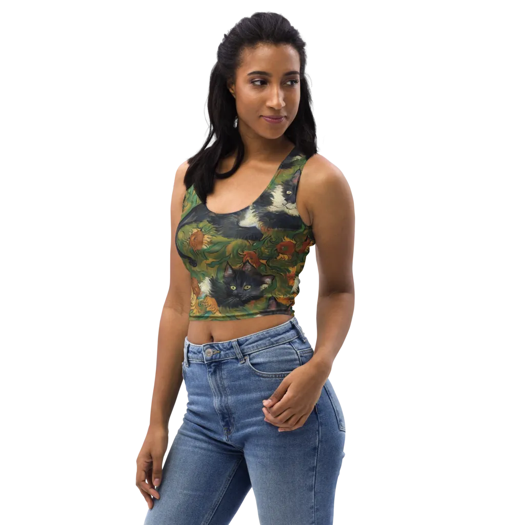 Marigold Catwalk on Crop Top — Left Front