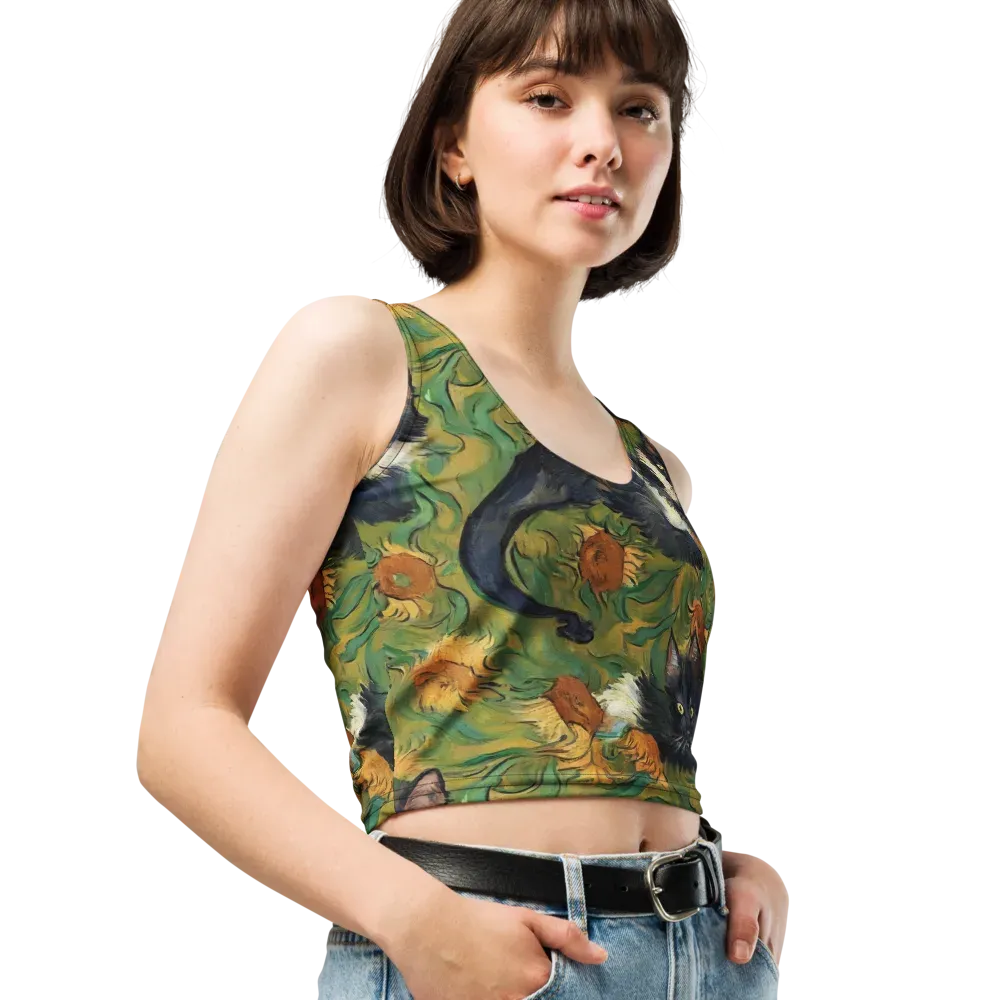 Marigold Catwalk on Crop Top — Right Front