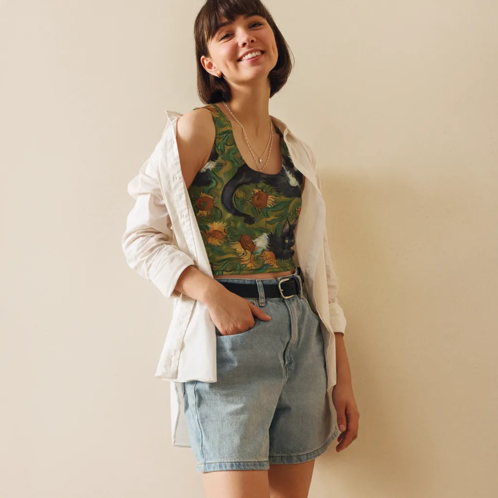 Marigold Catwalk on Crop Top — Front