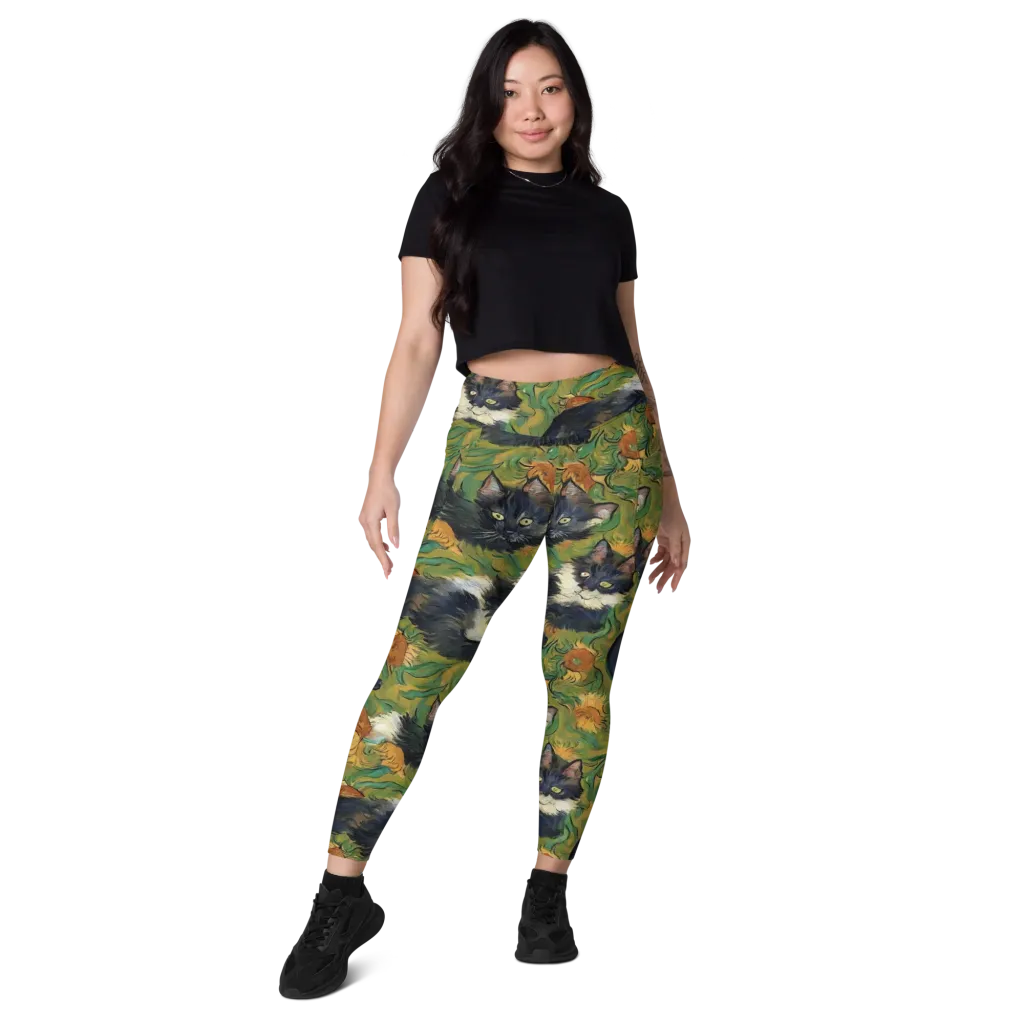 Marigold Catwalk on Leggings with Pockets — Front