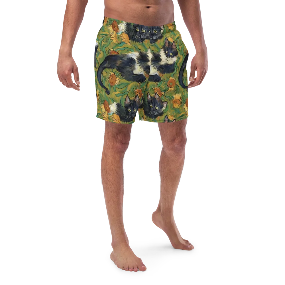 Marigold Catwalk on Swim Trunks — Front