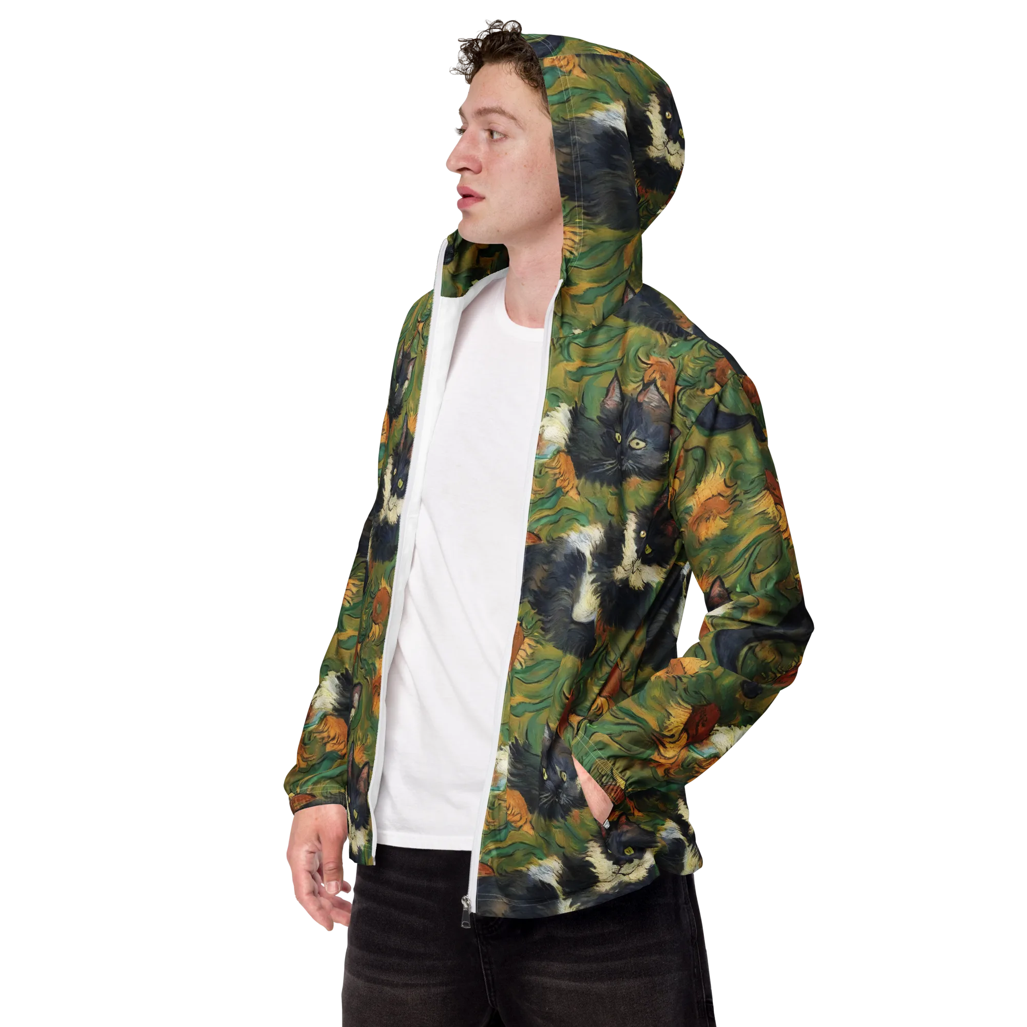 Marigold Catwalk on Men's Windbreaker — Left Front