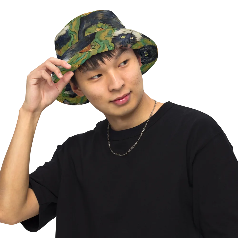 Marigold Catwalk on Reversible Bucket Hat — Front Inside
