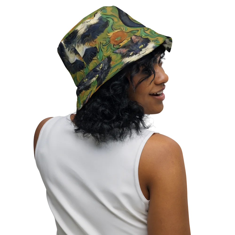 Marigold Catwalk on Reversible Bucket Hat — Right Outside