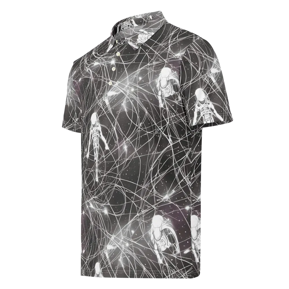 Void Weavers on Men's Slim Fit Polo Shirt — Left Front