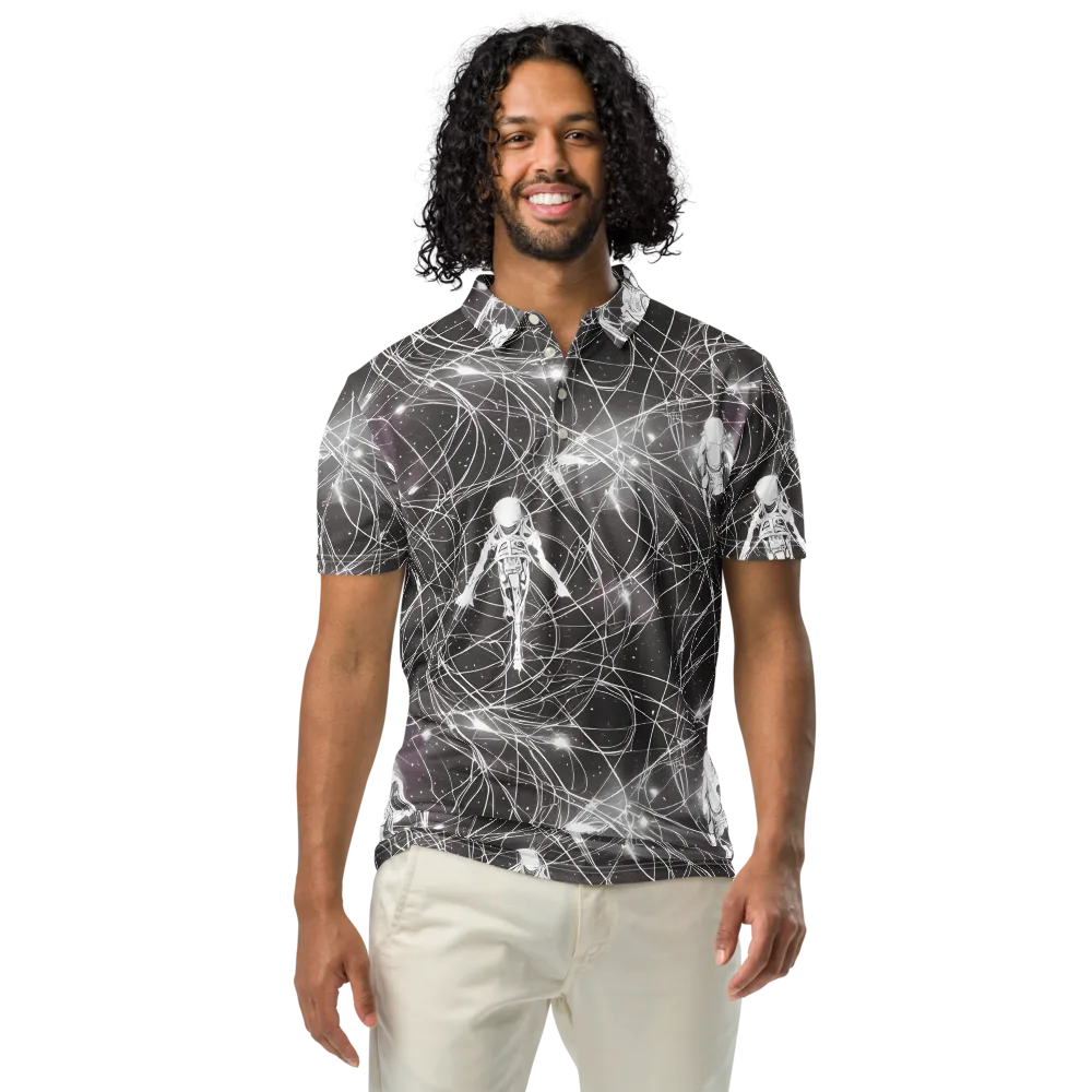 Void Weavers on Men's Slim Fit Polo Shirt — Front