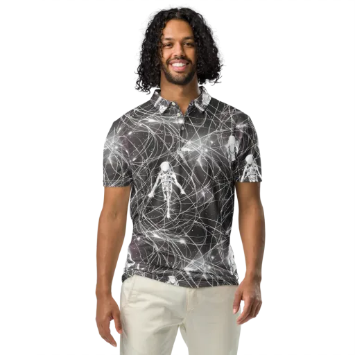 Void Weavers on a Men's Slim Fit Polo Shirt
