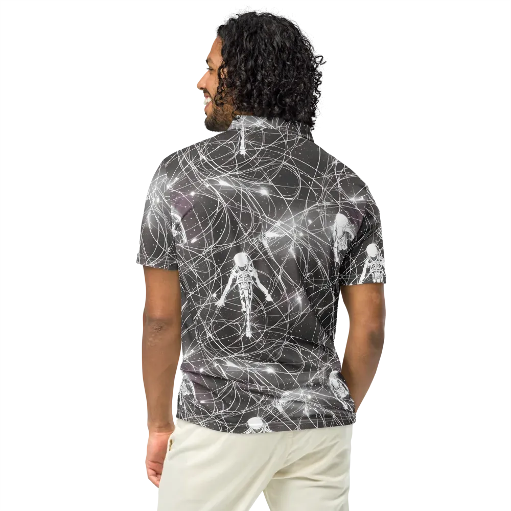 Void Weavers on Men's Slim Fit Polo Shirt — Back