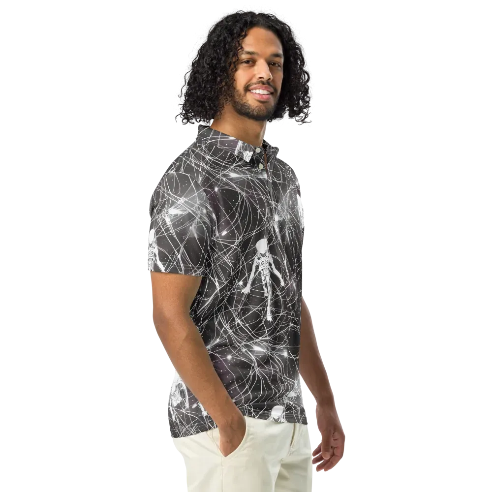 Void Weavers on Men's Slim Fit Polo Shirt — Right Front