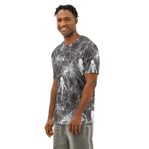 Void Weavers on a Men's Cotton Crew Neck T-Shirt