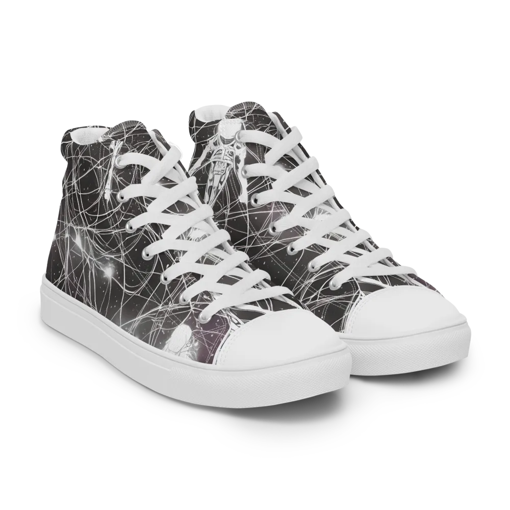 Void Weavers on Men's High Top Canvas Shoes — Right Front