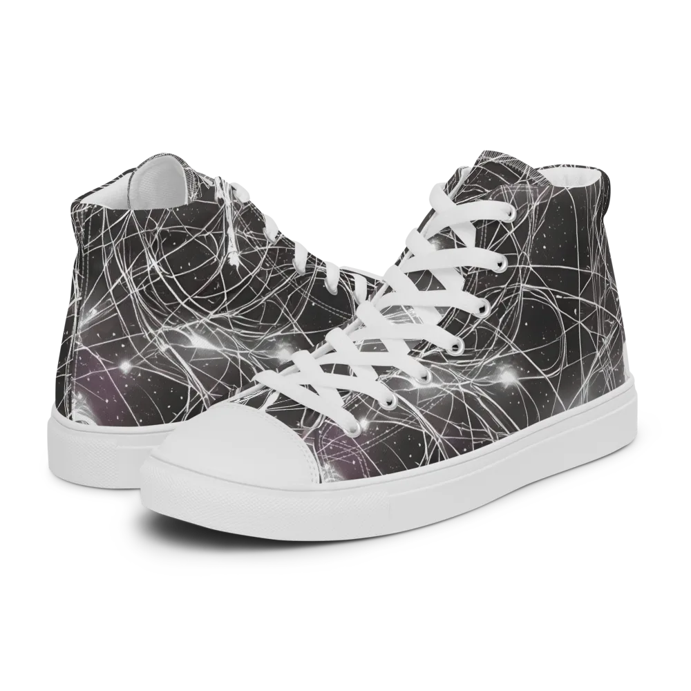 Void Weavers on Men's High Top Canvas Shoes — Left