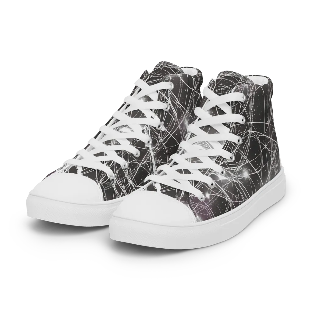 Void Weavers on Women's High Top Canvas Shoes — Left Front