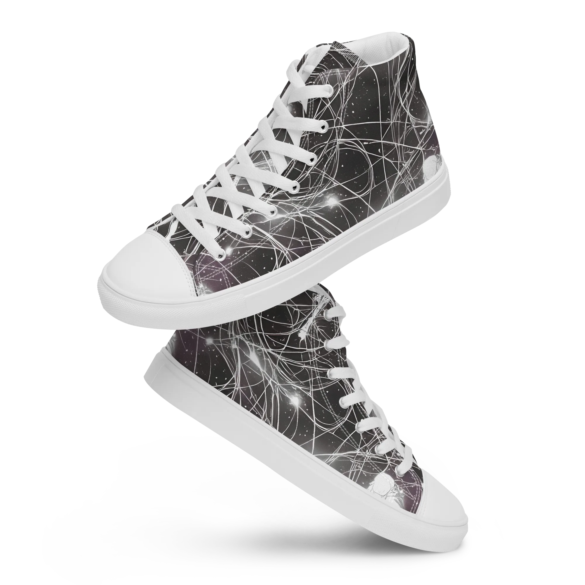 Void Weavers on Women's High Top Canvas Shoes — Front