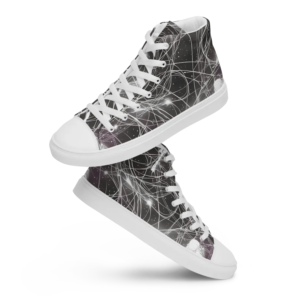 Void Weavers on Women's High Top Canvas Shoes — Front
