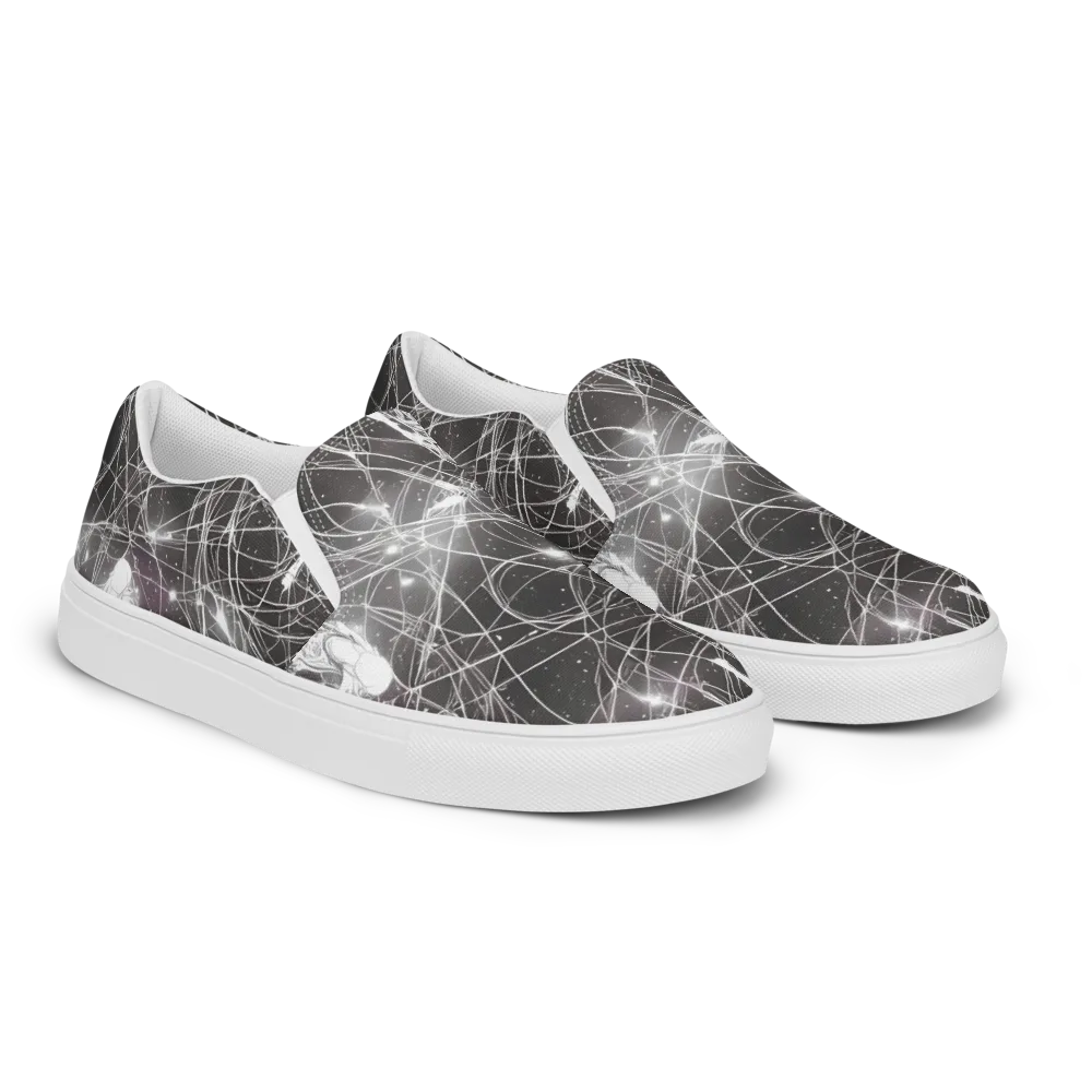 Void Weavers on Women's Slip-On Canvas Shoes — Right Front