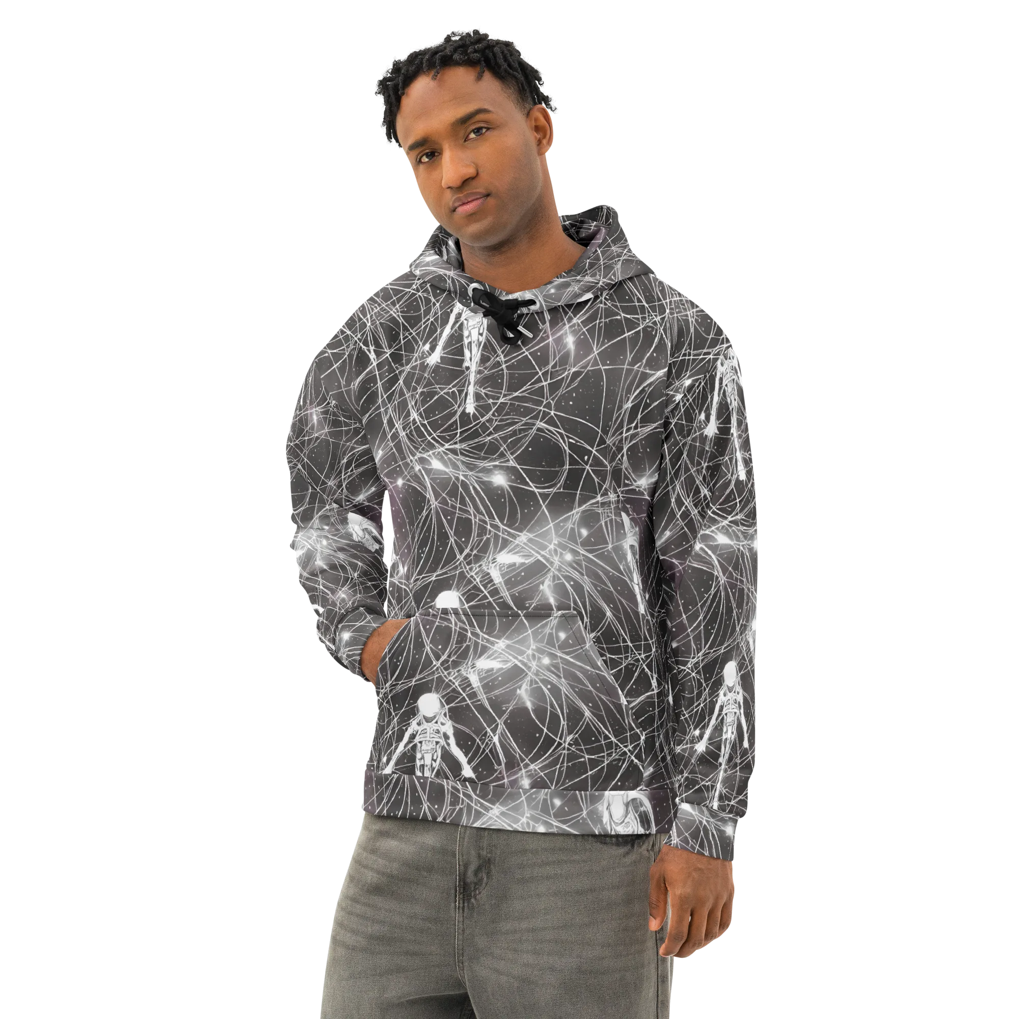 Void Weavers on Cotton Hoodie — Left Front