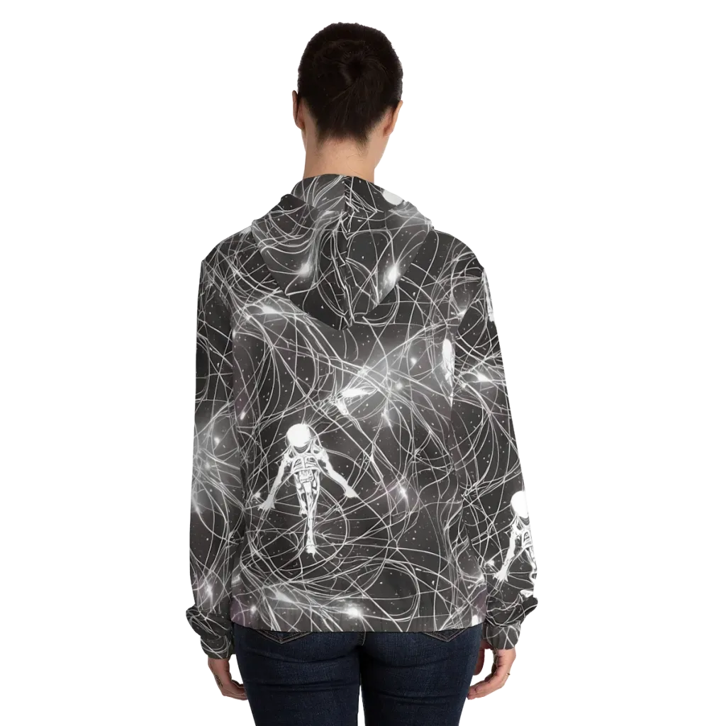 Void Weavers on Women's Full-Zip Hoodie — Back On Person