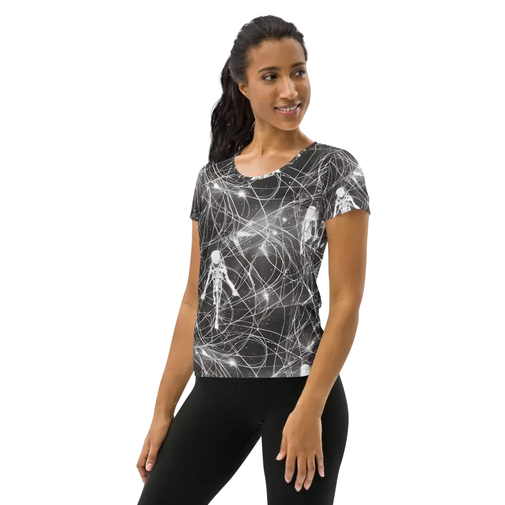 Void Weavers on Women's Athletic T-Shirt — Left