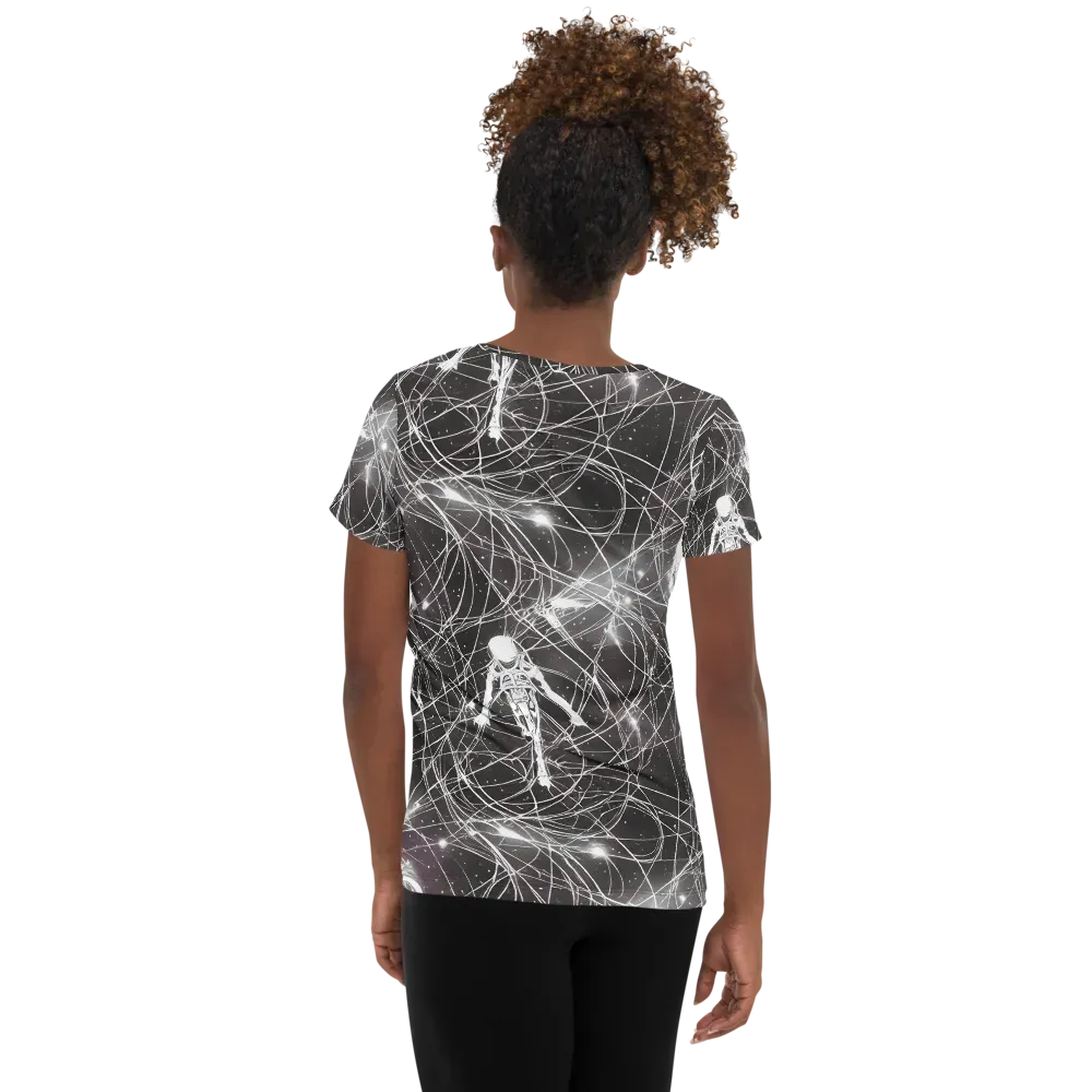 Void Weavers on Women's Athletic T-Shirt — Back